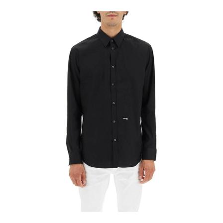 Dsquared2, Shirts Zwart, Heren, Maat:M,Cotton,print