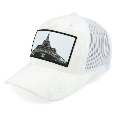 Calza Pennello - White trucker Lippis - Kids Eiffel Tower Velvet White Trucker @ Hatstore