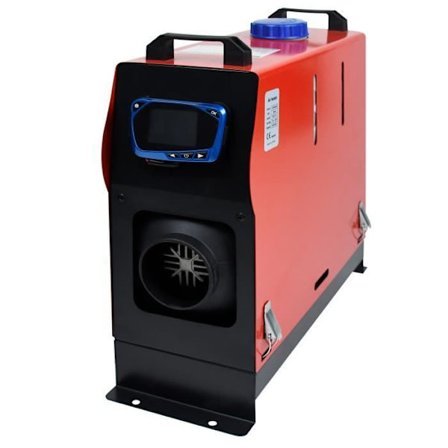 UISEBRT 12V 5KW Diesel luftbilsvärmare, blå LCD-skärm och rött svart hölje, för bil, lastbil, husbil