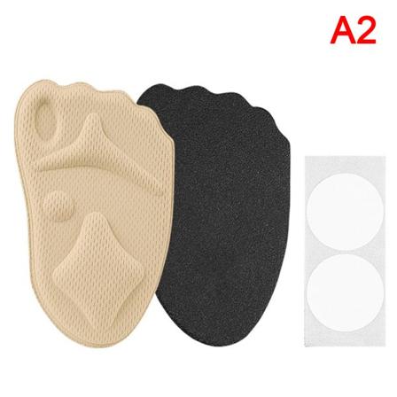 1 par 4d svamp framfotsskydd högklackat sandaler fotvård inso Beige