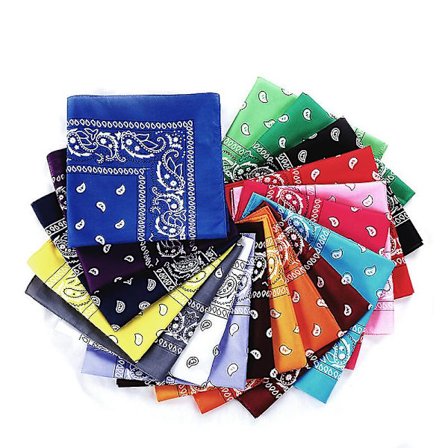 Fashion Hip Hop 100% Bomuld Bandana Firkantet Tørklæde 54cm*54cm