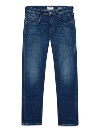 Replay Anbass Trousers Slim Aged - Navy - 38 x 32