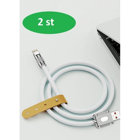2 st 1m 120W snabb iphone laddare vit