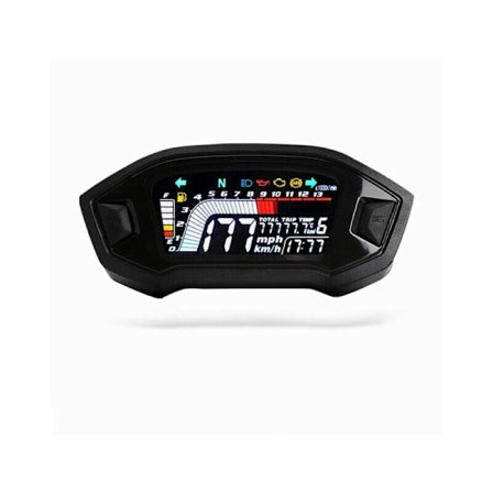 Motorsykkel speedometer tachometer Universal LCD Digital Odometer