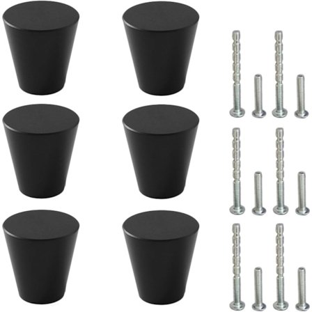 Sorte Møbelknopper, Moderne Runde Skabshåndtag, Små Skuffeknopper, Metaldørknopper til Køkkenlåger, Skabe