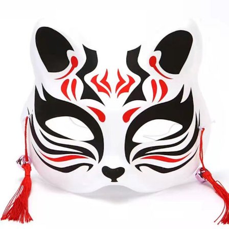 2 stk Anime Foxes Mask Half Face Masks 4 4