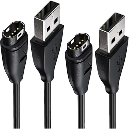 2-pack laddare för Garmin Fenix 6 6s 6x Pro Sapphire, Ankey laddningskabel