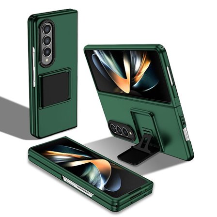 SAM Galaxy Z Fold 3, Sammenleggbart telefondeksel med stativ, Fallsikkert, Grønn