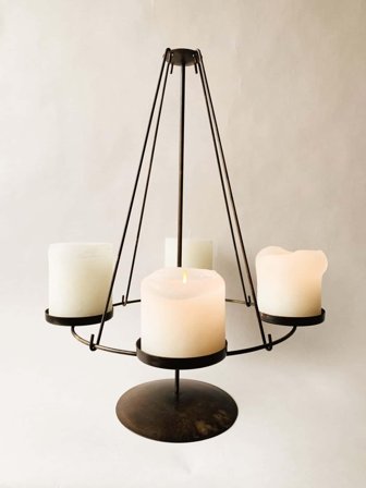 Trend Design Adventstake for kubbelys Antikkbrun