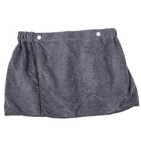 Justerbart Herre Brusebad Håndklæde Korte Bukser Polyester Bærbart Design Til Badning Spa Grå 1 Sæt