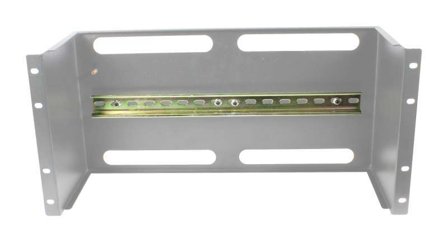 ALLNET 19zbh. Gerätehalter für Hutschiene/DIN-Rail Geräte, T150mm/5HE, Lichtgrau, Frontmontage,