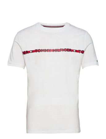 Cn Ss Tee Logo Underwear Night & Loungewear Pyjama Tops Valkoinen Tommy Hilfiger