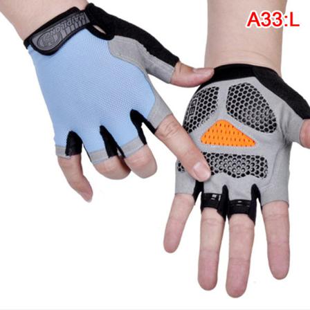 Cykling Anti-slip Anti-svett Herr Dam Half Finger Handskar Breat