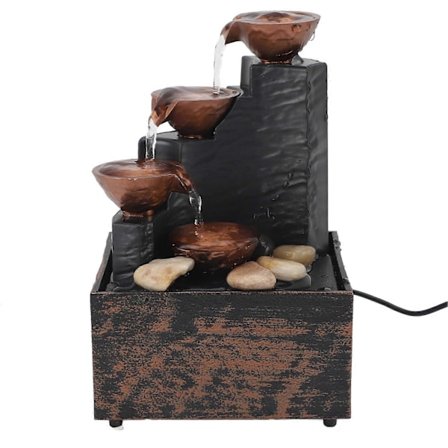 USB Bordplade Vandfontæne Rigdom Tiltrækkende Feng Shui Løbende Vand Ornamenter Håndværk Med LED Lys til Hjemme Dagligstue