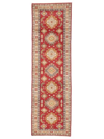 Kazak Rug Oriental Runner Brown/Dark Red (Wool, Afghanistan)