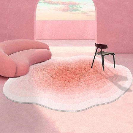 Nordisk stil blødt tæppe stue tæppe soveværelse tæppe uregelmæssig sky-formet sofa kaffebord gulvtæppe indgangsdør måtte - perfekt