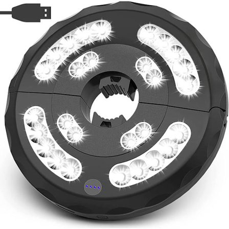 Aurinkovarjolamppu, 28 LED-aurinkovarjovalo, 3 tilaa, ladattava valaistus, aurinkovarjovalo ja suuri sateenvarjo retkeilyyn, terassille, rannalle, 