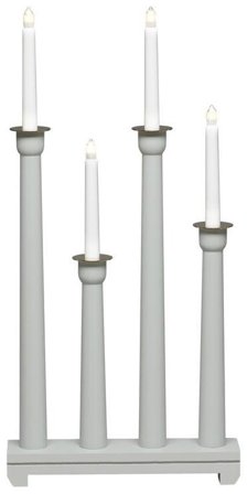 Konstsmide 3977-310 Adventsljusstake 4 ljus Grå, Belysning