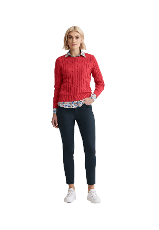 Newhouse Nora Twill Trousers Byxor Dam Blå 38