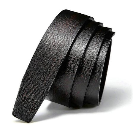 Herr Ersättningsbälte Blå/Brun/Kaffe Äkta Läderbälte Spärrband Bälte Utan Spänne kaffe