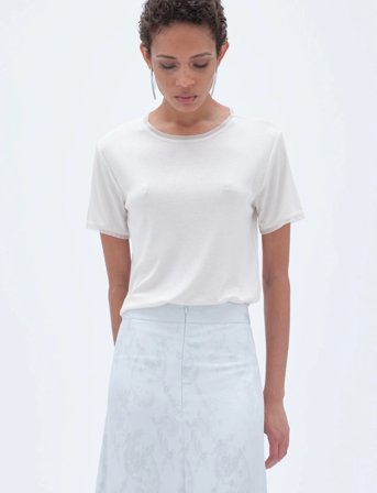 REMAIN Birger Christensen Jersey Tshirt - White - 38