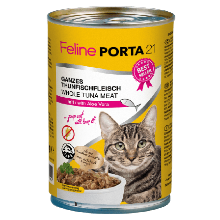 Porta21 - Feline Tunfisk med Aloe Vera 400g - Katt - Kattefôr & kattemat - Våtfôr og våtmat - ZOO.no