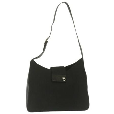 Salvatore Ferragamo Pre-owned, Nylon Shoulder Bag Zwart, Dames, Maat:ONE Size