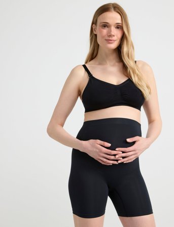 Lindex Brief Seamless Biker High Mom - Black - 34