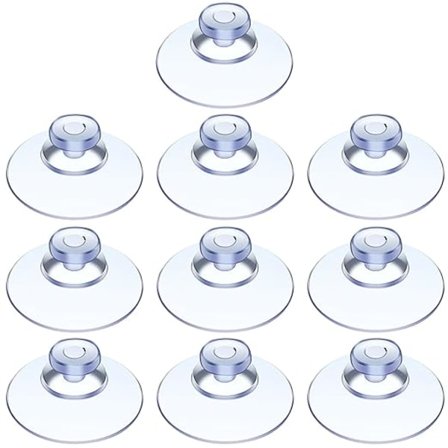 10 stk. sugekopper, sugekop til glasbord, mini sugekop, transparente sugekopper, små sugekopper, til forskellige glatte overflader, glas, T