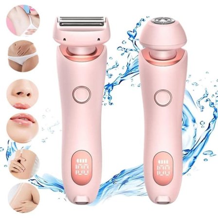 Elektrisk Rakapparat - Rakhyvel - 2-i-1 Elektrisk Rakapparat För Kvinnor - Rosa