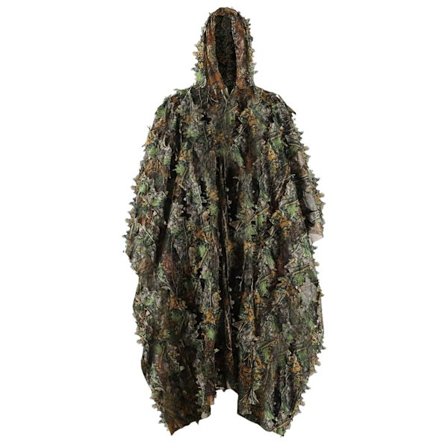 Sotilaallinen Camouflage Ghillie Poncho 3D Eläinvalokuva Metsästys Miehille Naisille