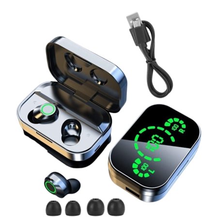 Yd03 Bluetooth Trådløse Hovedtelefoner, Powerbank, Lcd-Skærme Med Spejl
