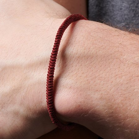 Whit Red Lucky Knot Bracelet for Men - String bracelets