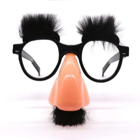 Halloween - Fake mustasch glas gon - Cosplay Black