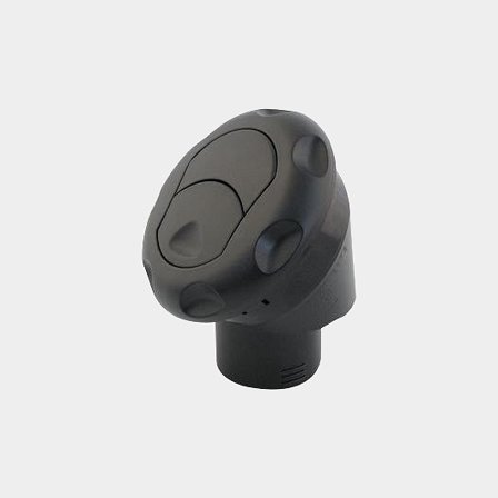 Horkovzdušná tryska pro defroster / průchozí topení, 45°, uzavíratelná, Ø92 mm, černá