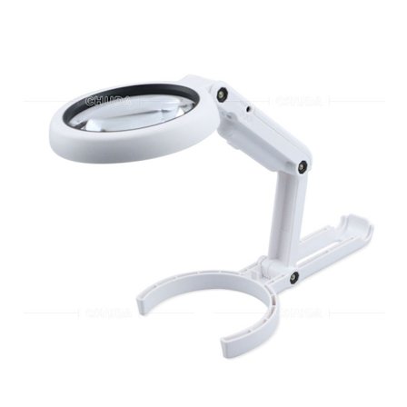 Opplyst forstørrelsesglass, dimbar forstørrelseslampe, gulvstående forstørrelseslampe med sammenleggbart stativ