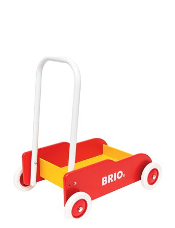 Brio 31350 Lære-Gå-Vogn, Rød-Gul Patterned BRIO