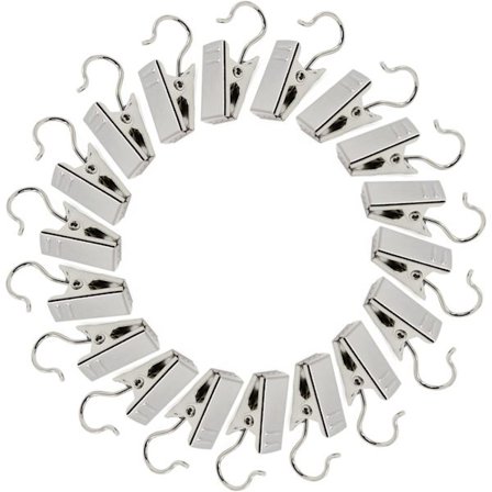 Rostfria gardinklämmor Metallhängande krokar för gardin Pho