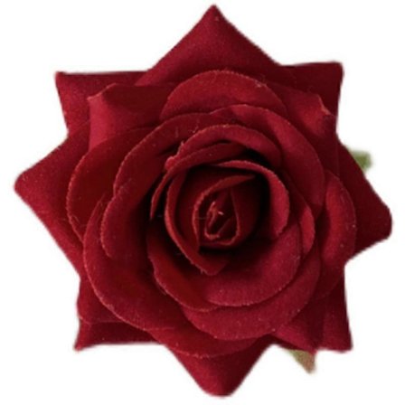 8 stk., hårklemmer med roser, hårklemmer med blomster, rød