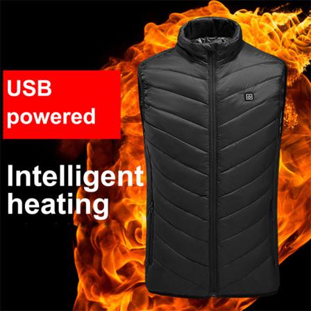 Uppvärmd Väst Jacka Kappa Usb Eluppvärmning Thermal Varm
