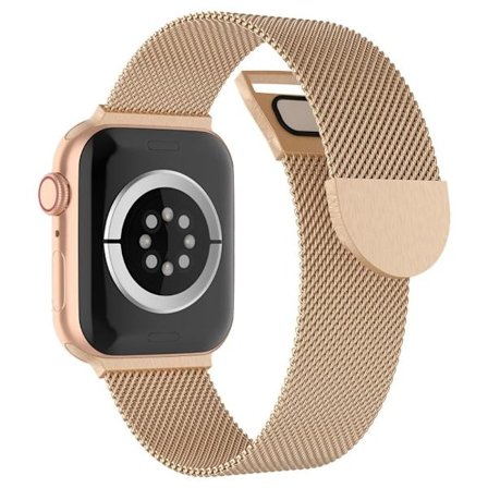 Apple Watch (45 mm) klockarmband med magnetlås i milanesiskt rostfritt stål - Roséguld