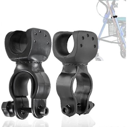 Kjeppholder for Rollatorer, Gåstoler, Rullestoler - Universelt Støttetilbehør for Krykker, 360 Sving, 2 Stykker ny