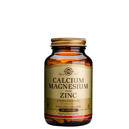 Solgar Kalcium Magnesium + Zink 100 tabletter