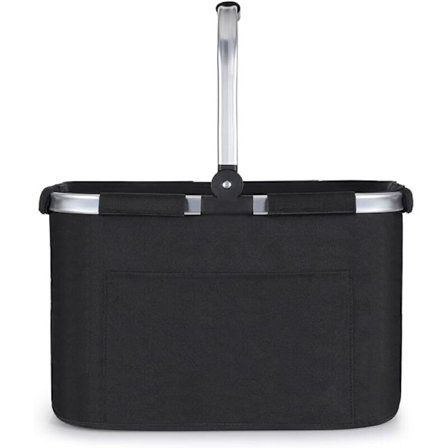 Sammenleggbar handlekurv 30L med polstrede håndtak Aluminiumramme Ideell for reiser Piknik Stor solid kurv