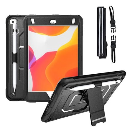 iPad Mini (2019) 360 asteen hihna kestävässä hybridikotelossa - Musta