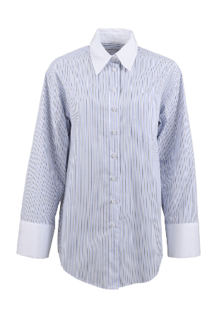 The Shirt Factory Randig Skjorta Caroline Nordic Stripe Skjortor Dam Blå 38