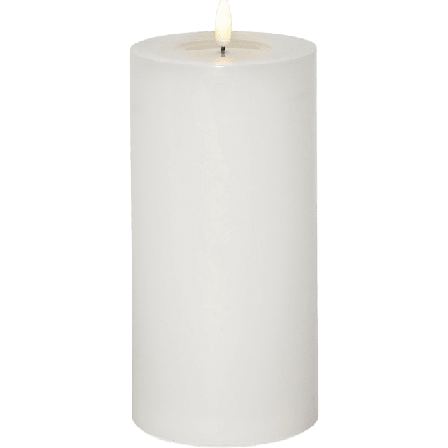 Star trading LED Blockljus Flamme Flow Big Dekoration Vit 22,5 CM