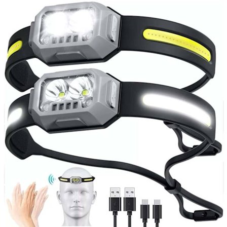 2 kpl Otsalamppu Juoksuun 270 Asteen Laajakulma 1200lm Vahva Kevyt ja Kätevä