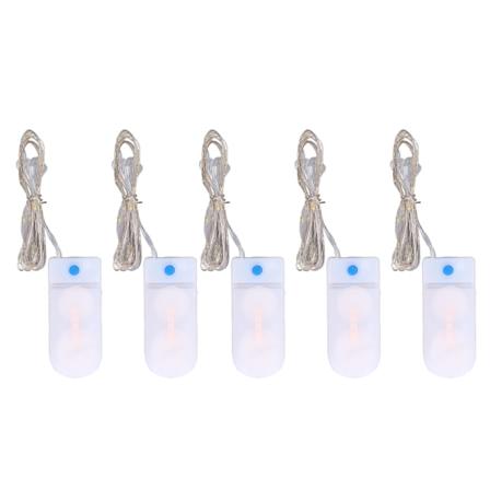 5st Mini LED-lampor Romantisk Elegant lättvikts DIY-tillverkning praktiska dekorativa tillbehör för 1/12 dockhus