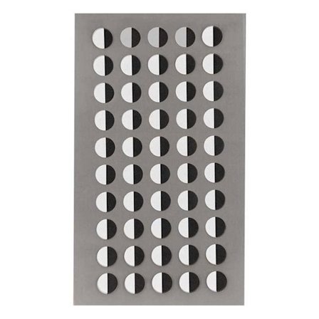 200 vita och svarta runda ögonklistermärken - 0,8 cm